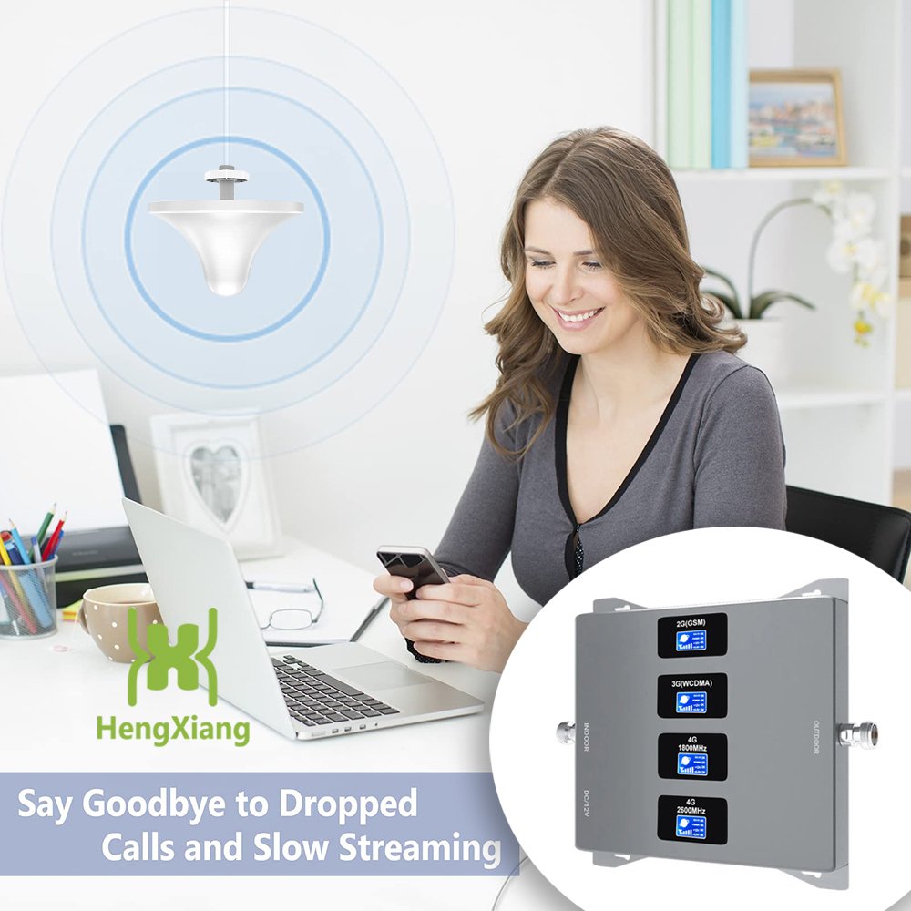Four band 900 1800 2100 2600mhz mobile signal booster 2g 3g 4g mobile signal booster signal repeater booster amplifier